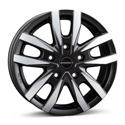 Borbet CW5 black polished matt 6,5x16 5x160 ET60 CB65,1 60° 6.5x16