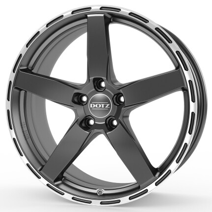 Dotz MarinaBay dark Gunmetal/polished lip 8,5x18 5x114.3 ET45 CB71,6 60° 8.5x18