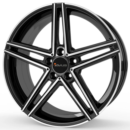 Avus AC-515 Black Polished 8,5x18 5x112 ET45 CB66.6 R14 8.5x18