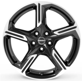 XE1 black polished glossy 7,5x18 5x112 ET40 CB57,1 R13