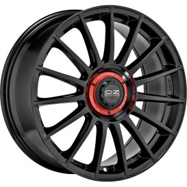Superturismo Evoluzione Gloss Black + Red Lettering 8x18 5x112 ET35 CB75,0 R12