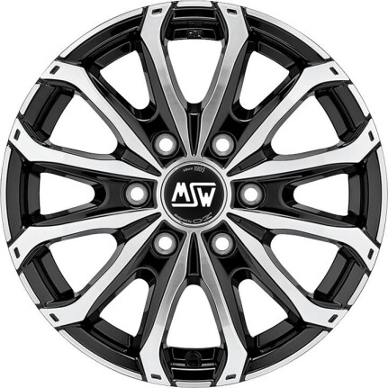 Msw 48 Van 6 Holes Gloss Black Full Polished 6,5x16 6x120 ET50 CB74,5 60° 6.5x16