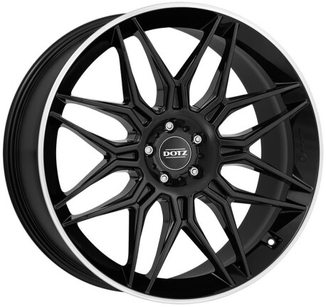 Dotz LongBeach dark Black/polished lip 10,5x21 5x112 ET43 CB66.6 60° 10.5x21