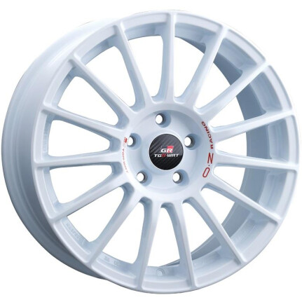 Oz Racing Superturismo TGR-WRT Race White + Red Lettering 8x18 5x114.3 ET45 CB75,0 60° 8x18